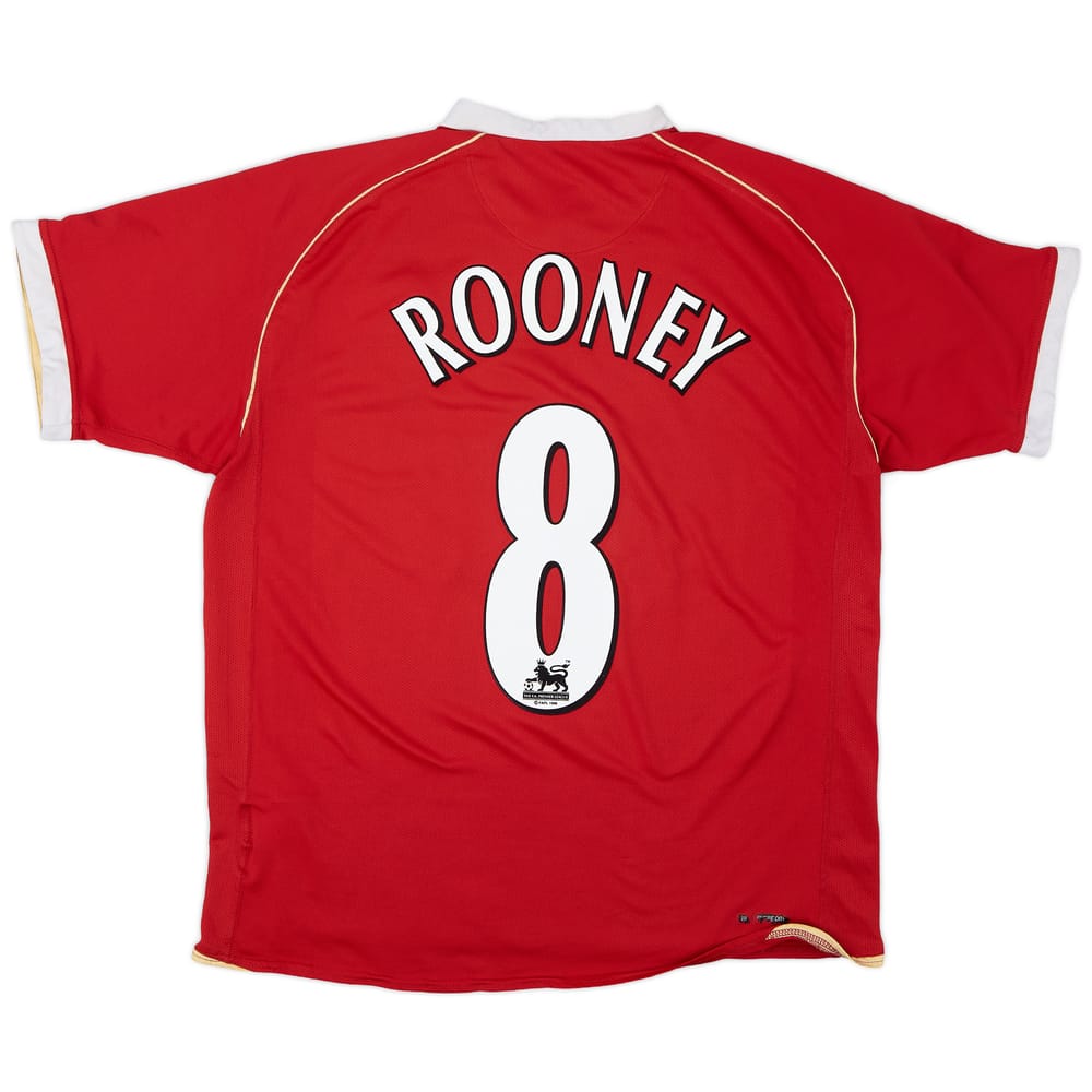 2006-07 Manchester United Home Shirt Rooney #8 - 6/10 - (L)
