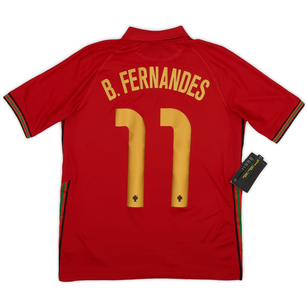 2020-21 Portugal Home Shirt B.Fernandes #11 (XL.Boys)