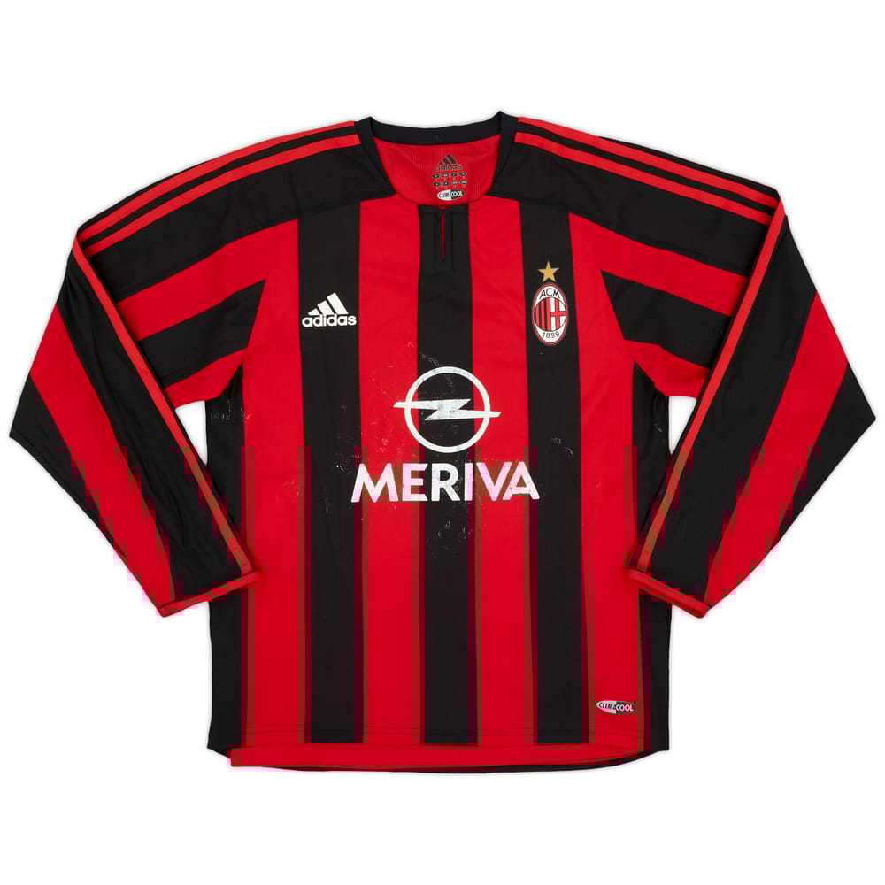 2003-04 AC Milan Player Issue Home L/S Shirt #3 - 4/10 - (S)