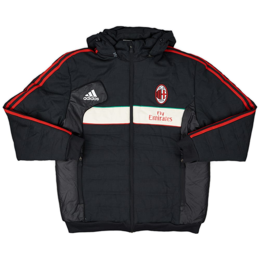 2012-13 AC Milan adidas Hooded Padded Bench Coat - 9/10 - (M/L)