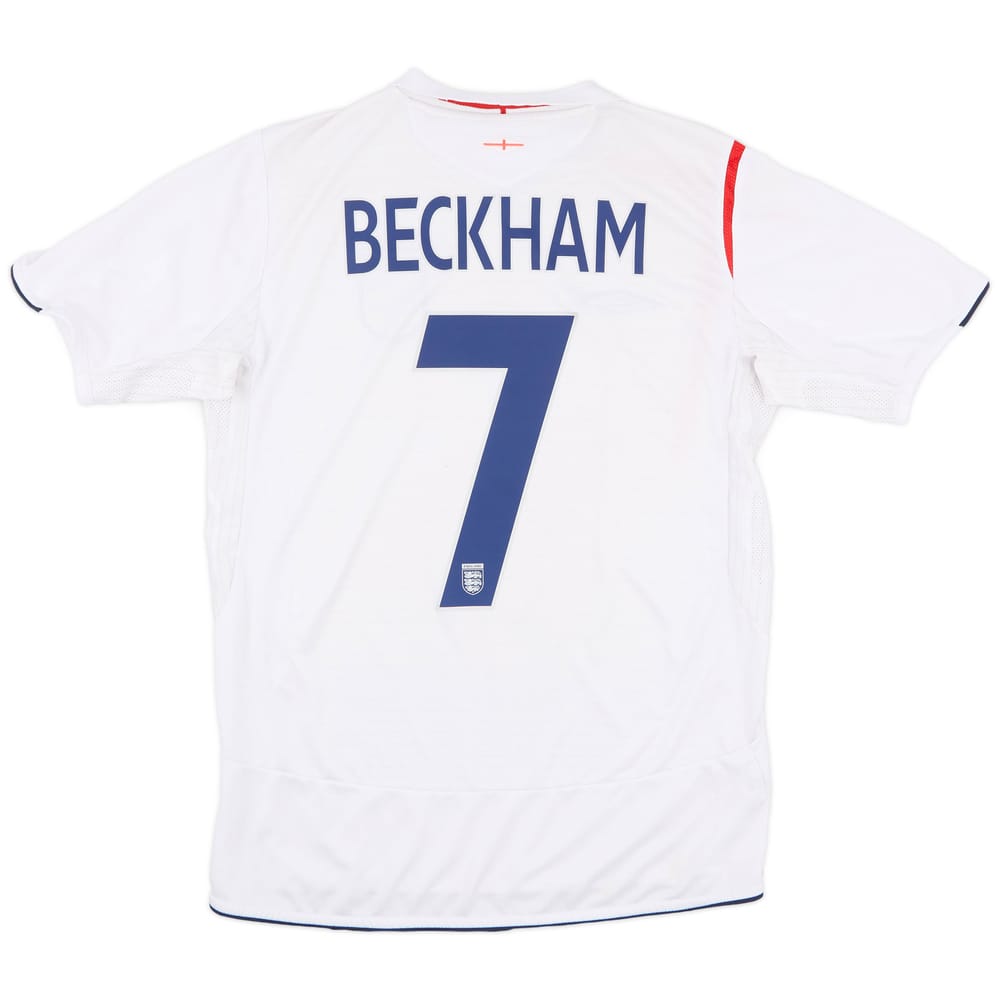 2005-07 England Home Shirt Beckham #7 - 5/10 - (M)