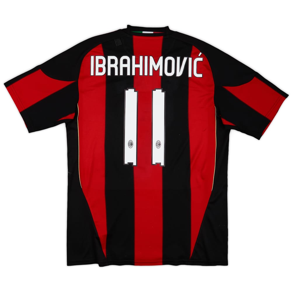 2010-11 AC Milan Home Shirt Ibrahimovic #11 - 7/10 - (M)