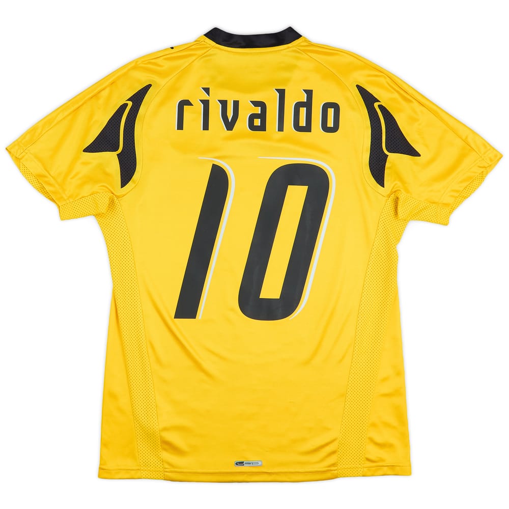 2007-08 AEK Athens Home Shirt Rivaldo #10 - 6/10 - (M)