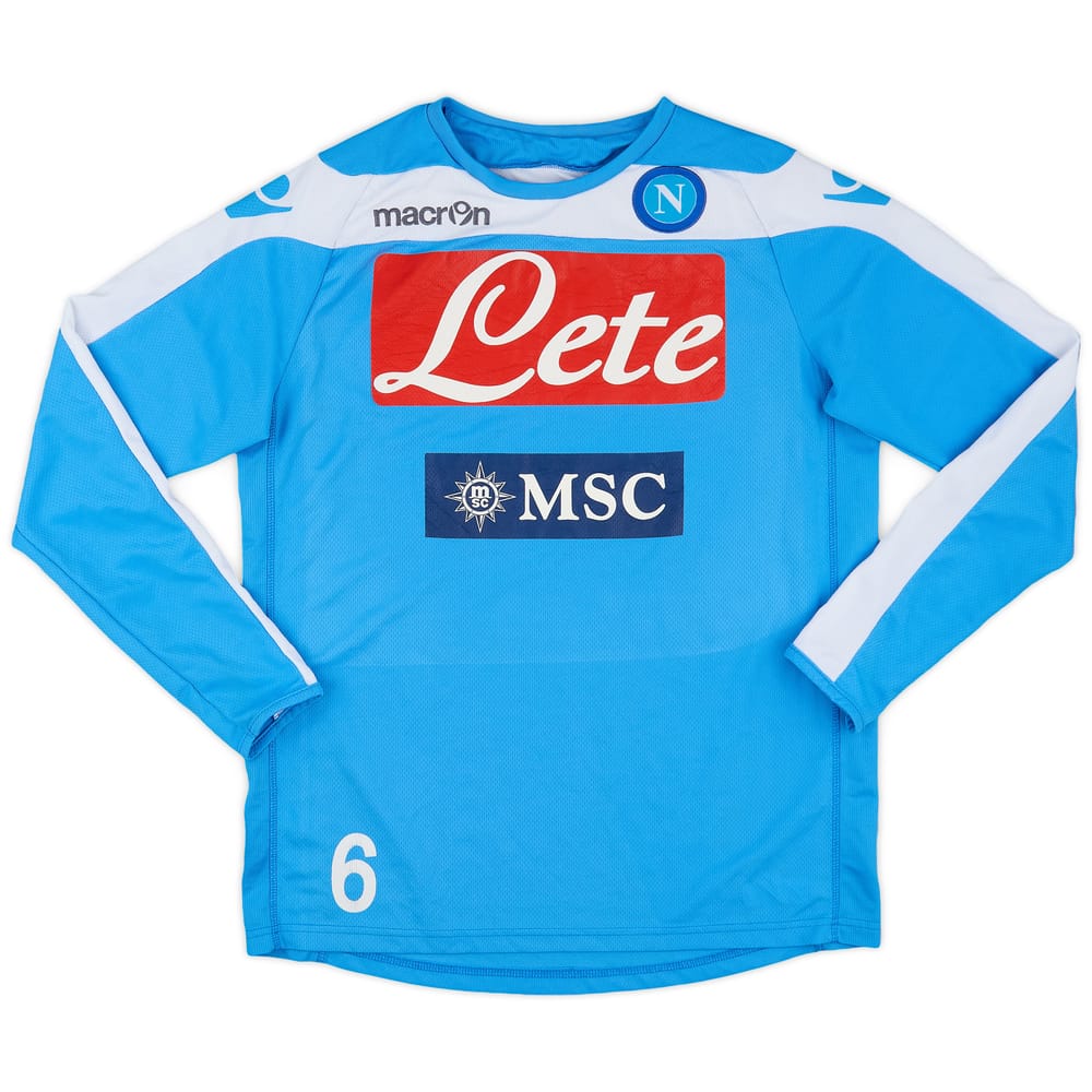 2011-12 Napoli Macron Player Issue Training L/S Shirt #6 - 7/10 - (M)