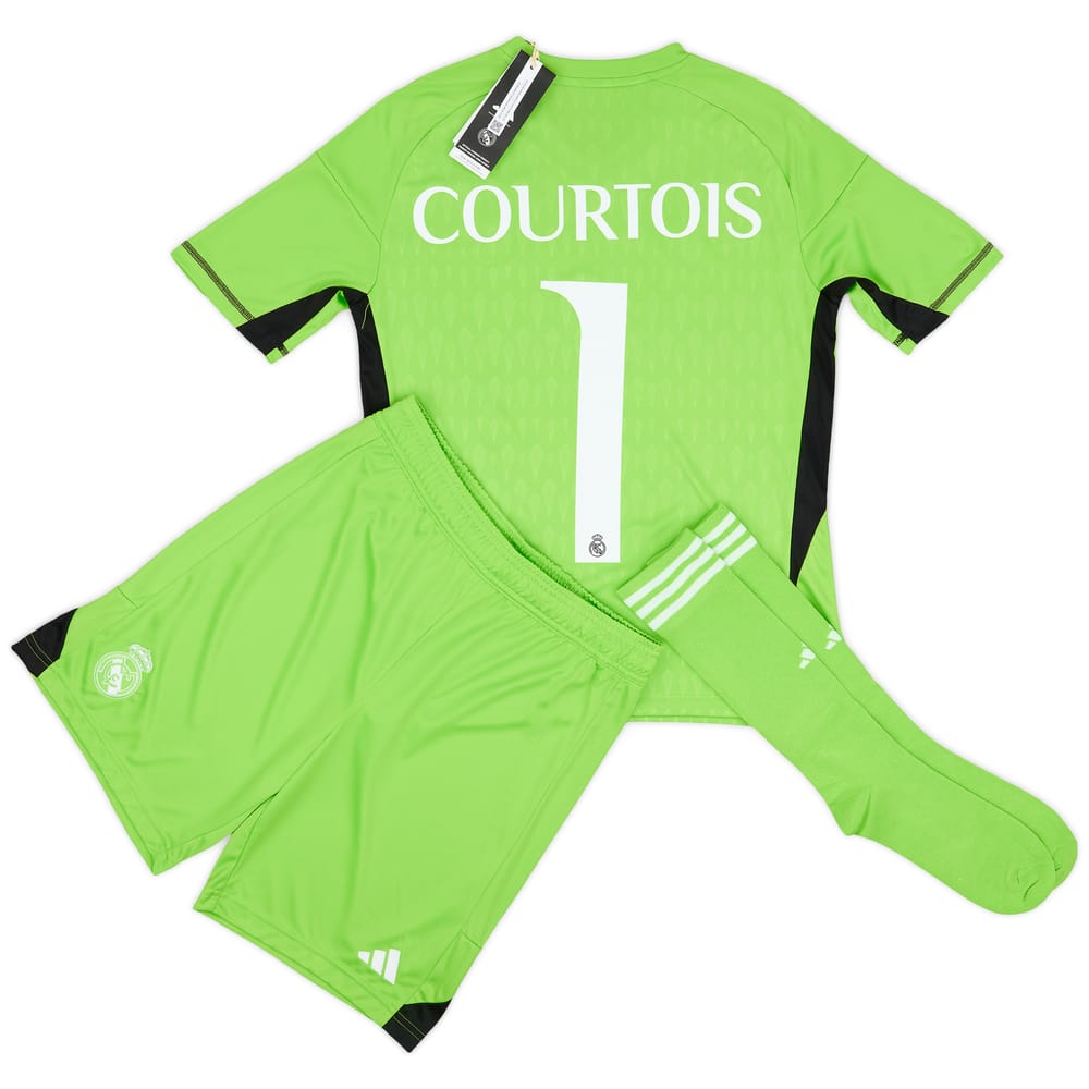 2023-24 Real Madrid GK Home Full Kit Courtois #1 (KIDS)