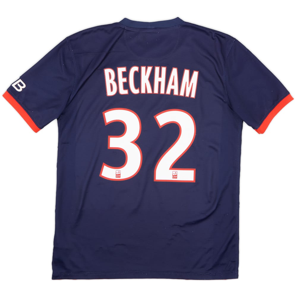 2013-14 Paris Saint-Germain Home Shirt Beckham #32 - 7/10 - (M)