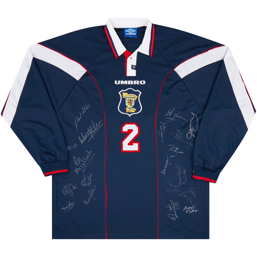 1996-98 Scotland Match Issue Signed Home L/S Shirt #2