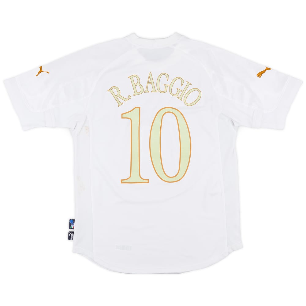 2004-06 Italy Away Shirt Baggio #10 - 6/10 - (M)