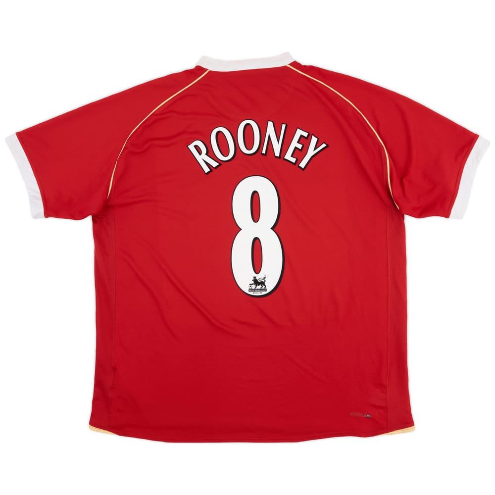 2006-07 Manchester United Home Shirt Rooney #8 - 6/10 - (XL)