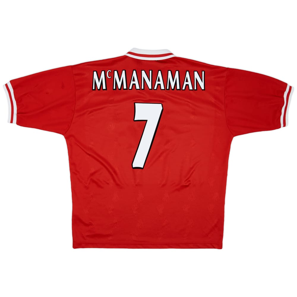 1996-98 Liverpool Home Shirt McManaman #7 - 9/10 - (XL)