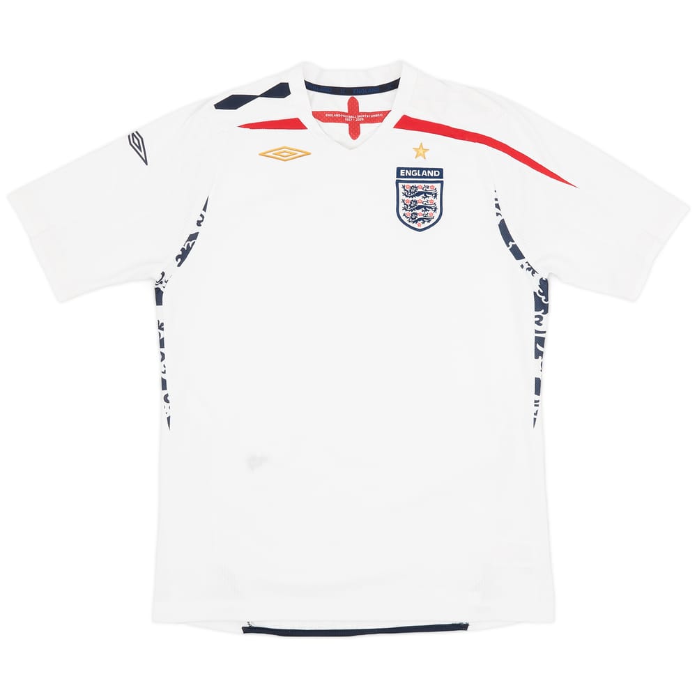 2007-09 England Home Shirt - 5/10 - (XL.Boys)