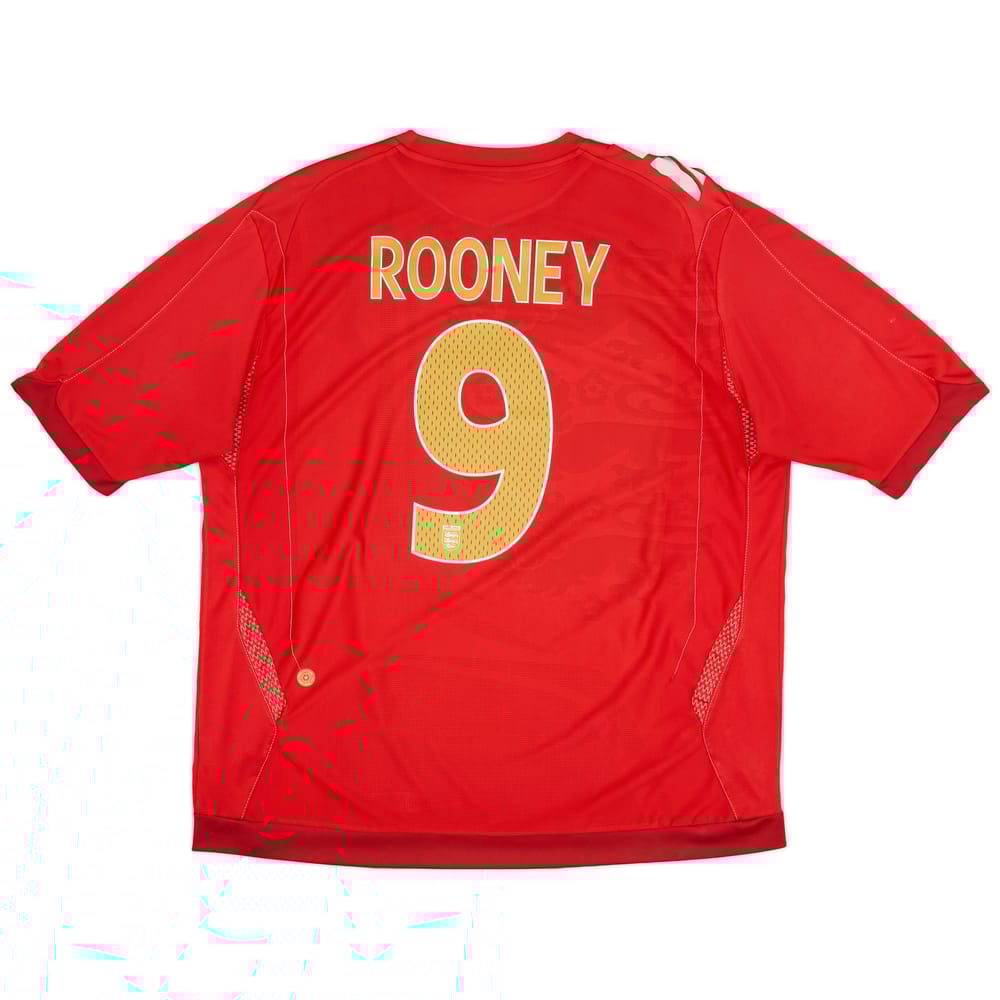 2006-08 England Away Shirt Rooney #9 - 5/10 - (XXL)