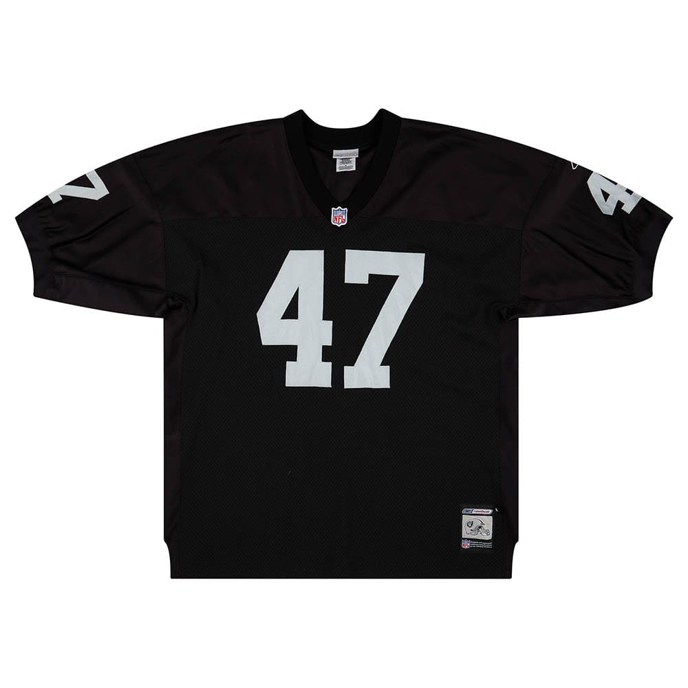 2001 Oakland Raiders Wheatley #47 Authentic Reebok Jersey (Home) 3XL