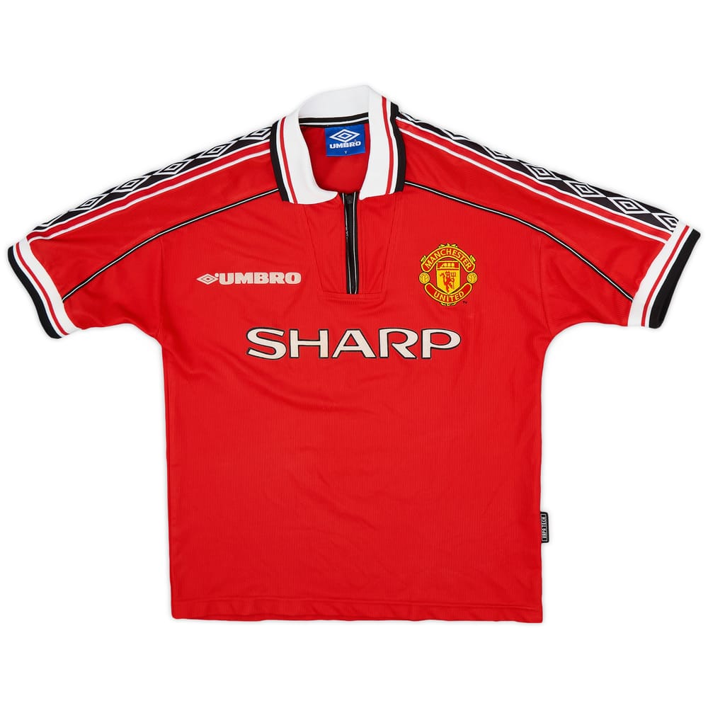 1998-00 Manchester United Home Shirt - 8/10 - (Y)