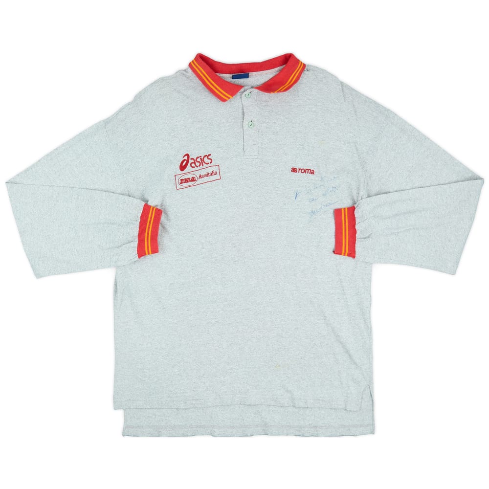 1994-95 Roma Asics Polo L/S Shirt - 7/10 - (L)