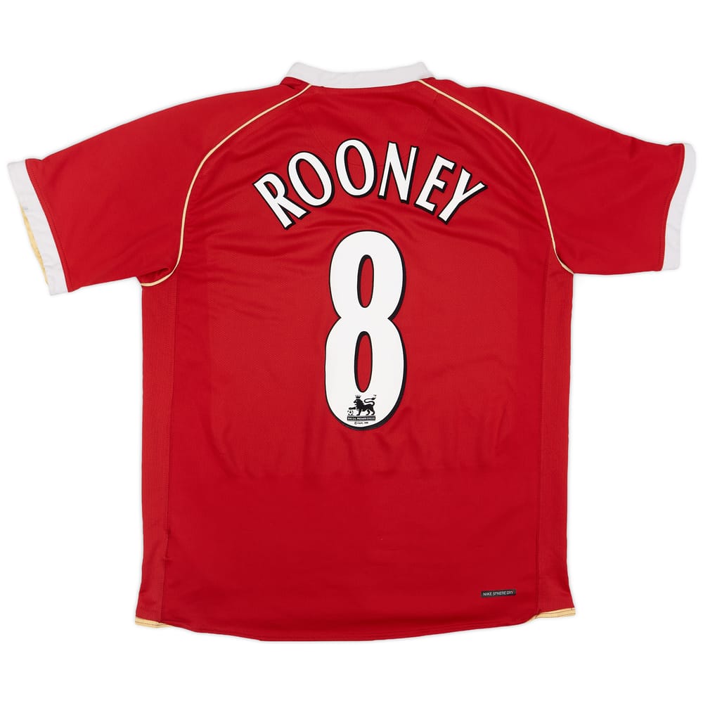2006-07 Manchester United Home Shirt Rooney #8 - 4/10 - (L)