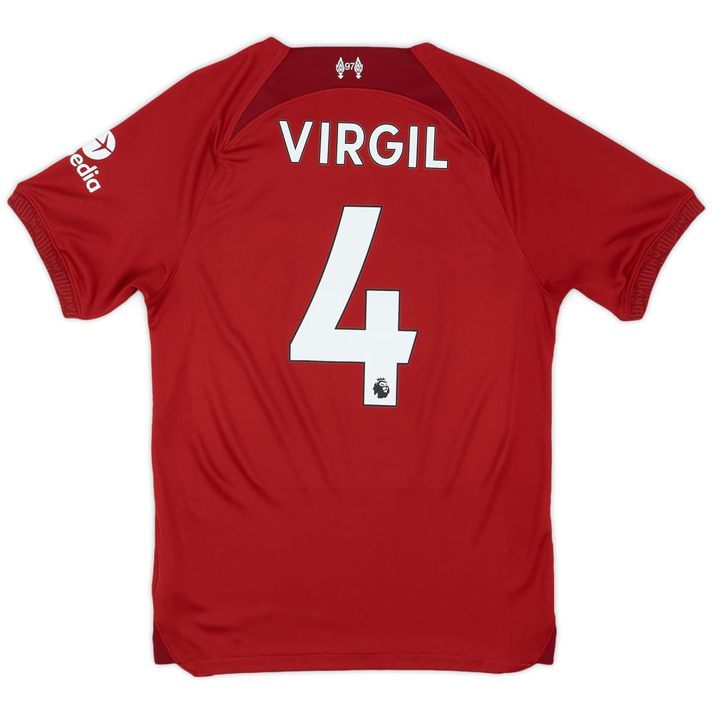 2022-23 Liverpool Home Shirt Virgil #4 - 9/10 - (S)