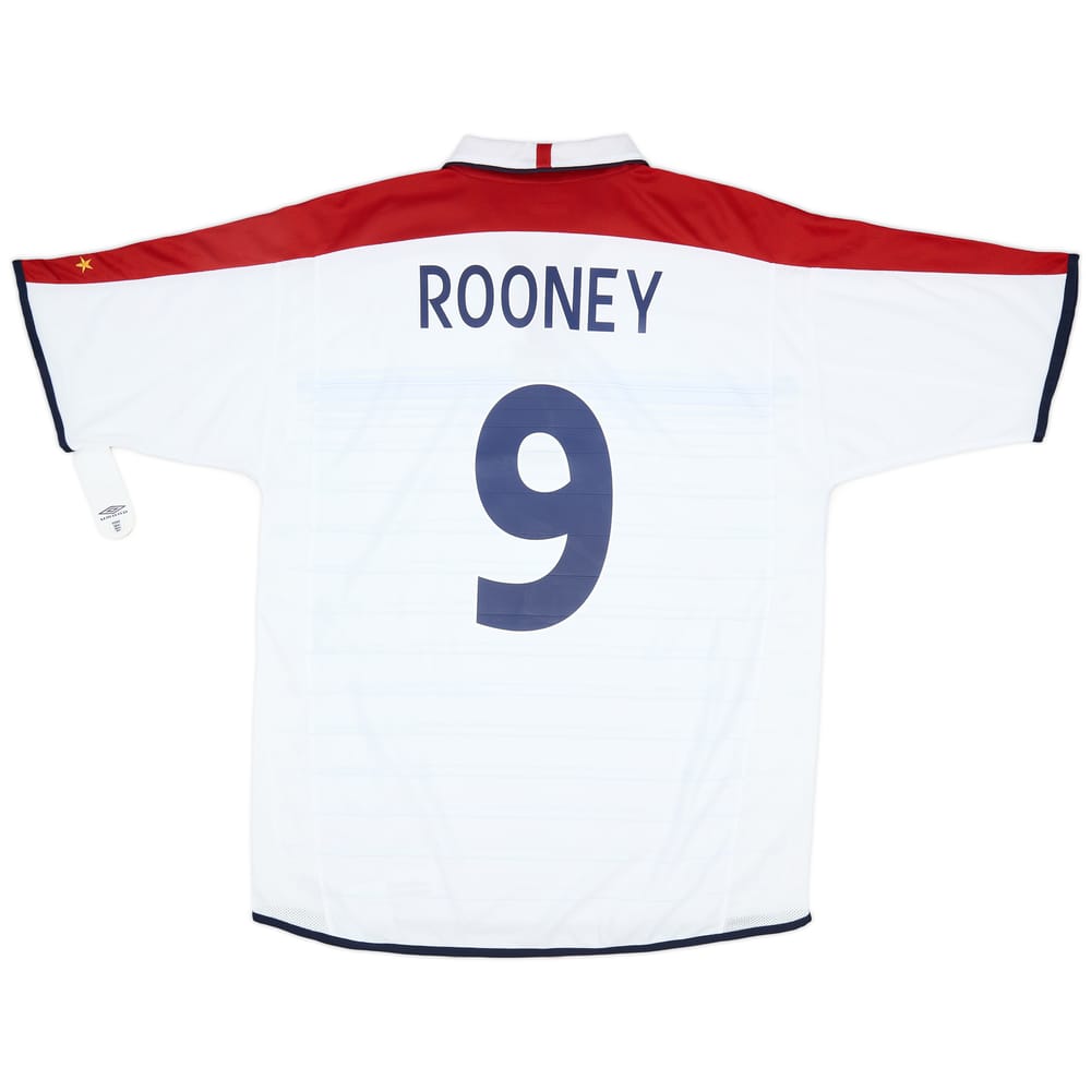 2003-05 England Home Shirt Rooney #9 (XL)