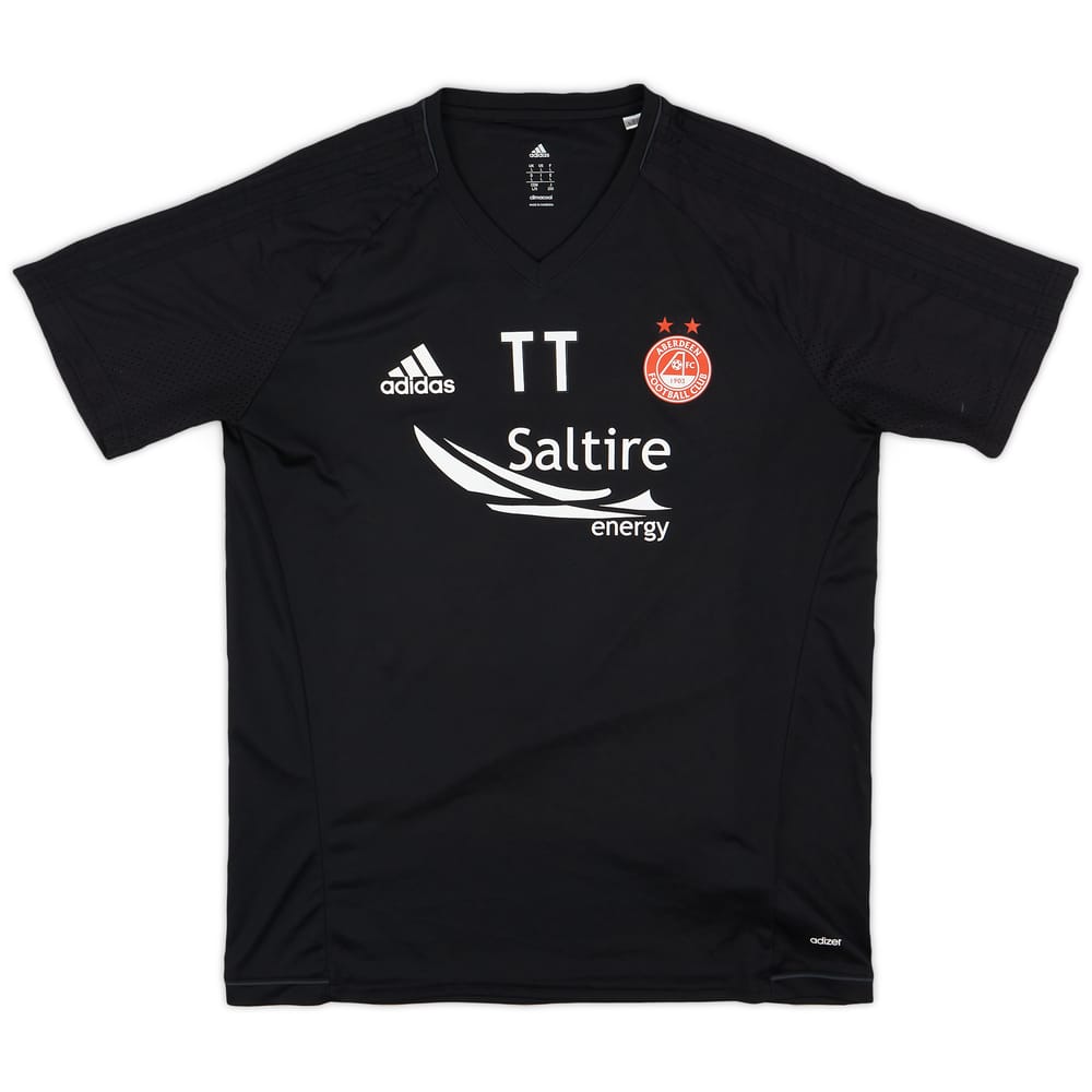 2017-18 Aberdeen adidas Staff Issue Training Shirt - 9/10 - (L)