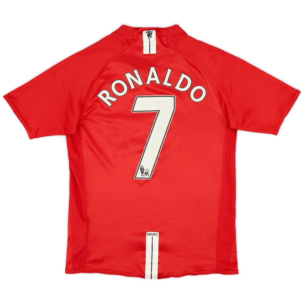 2007-09 Manchester United Home Shirt Ronaldo #7 - 6/10 - (XL.Boys)