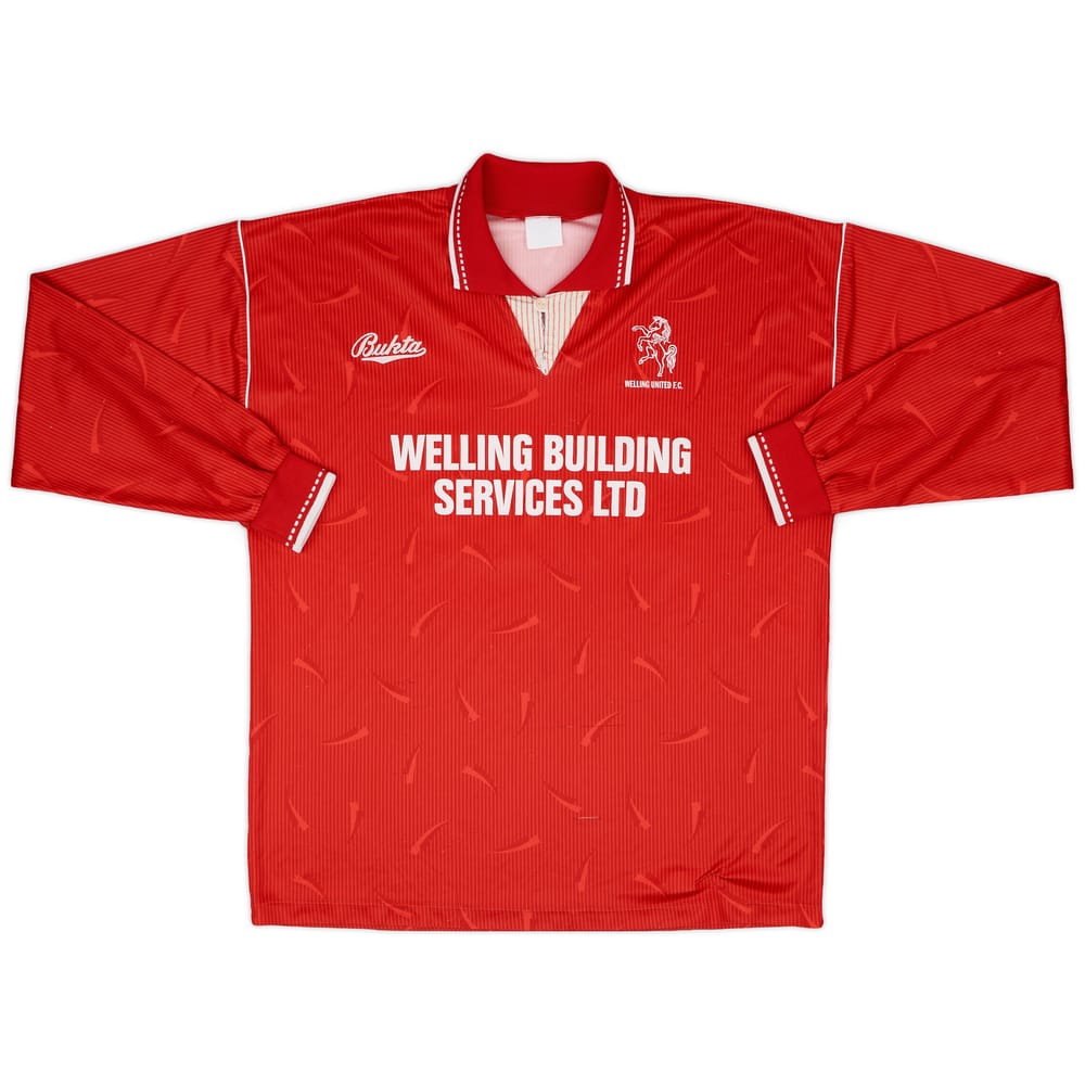 1991-92 Welling United Match Issue Home L/S Shirt #10