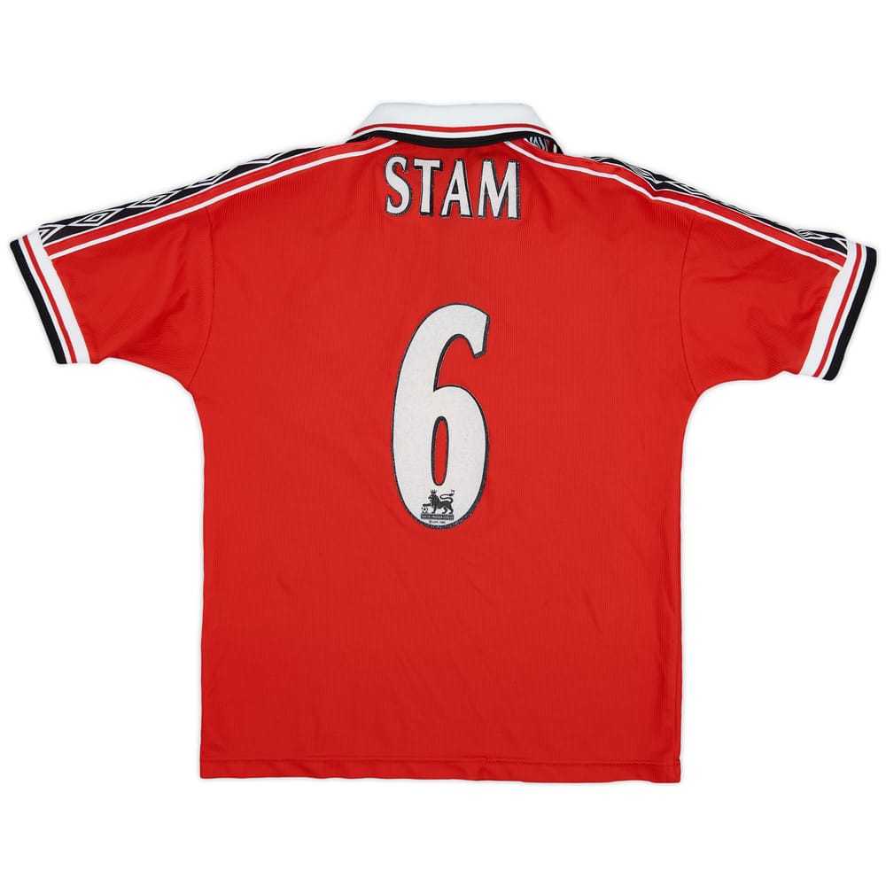 1998-00 Manchester United Home Shirt Stam #6 - 6/10 - (Y)