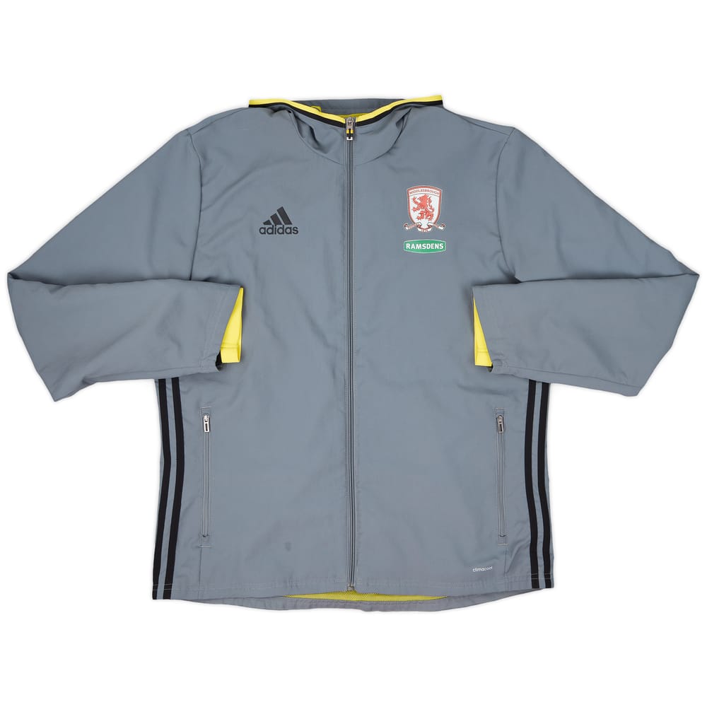2016-17 Middlesbrough adidas Hooded Track Jacket - 9/10 - (L)