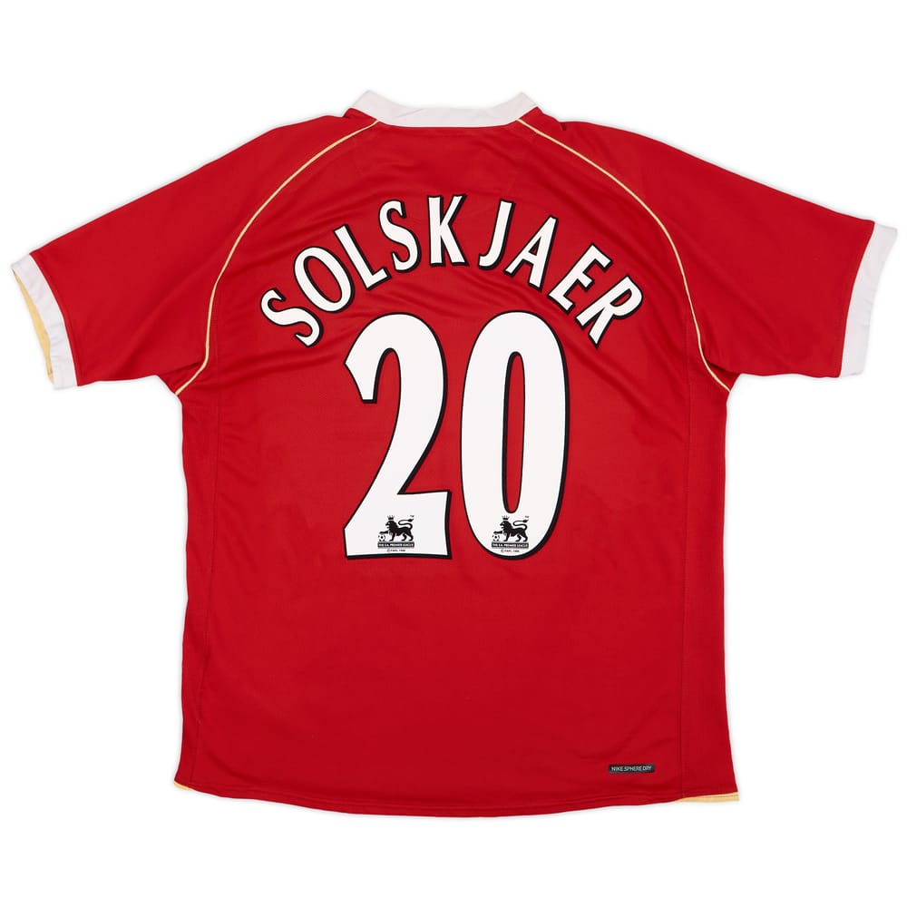 2006-07 Manchester United Home Shirt Solskjaer #20 - 5/10 - (L)