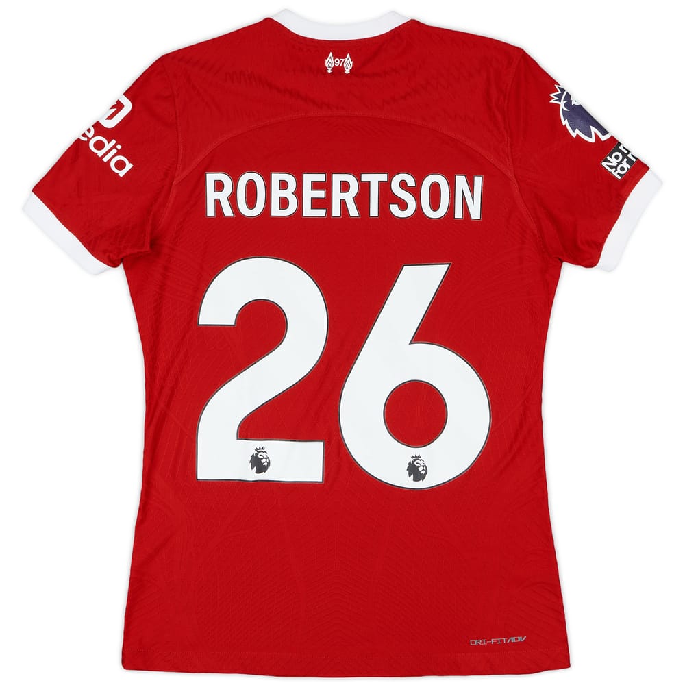 2023-24 Liverpool Match Issue Home Shirt Robertson #26