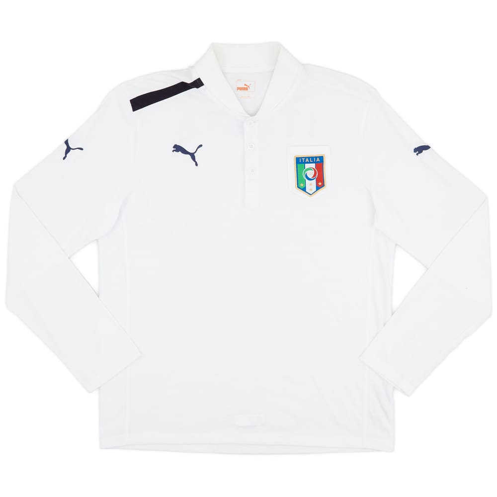2010-11 Italy Puma Cotton L/S Polo - 8/10 - (L)