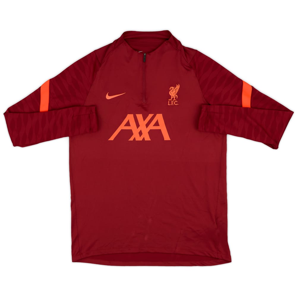 2021-22 Liverpool Nike 1/4 Zip Training Top - 9/10 - (L)