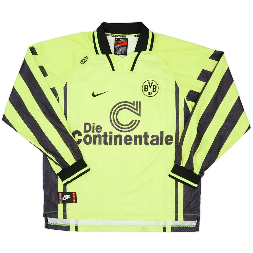 1996-97 Borussia Dortmund Home L/S Shirt - 7/10 - (XL)