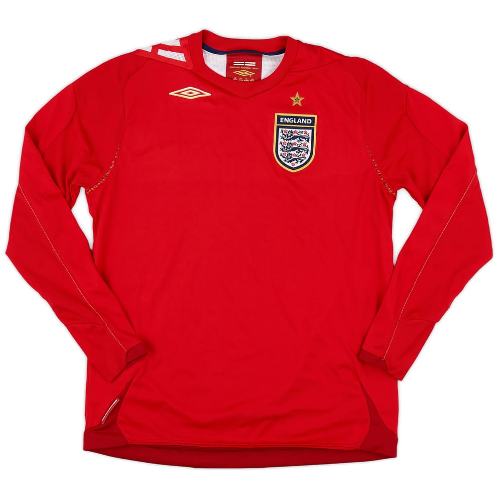 2006-08 England Away L/S Shirt - 8/10 - (L.Boys)