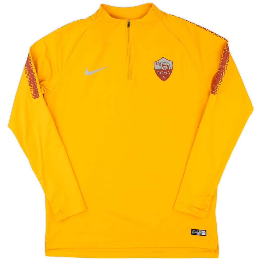 2018-19 Roma Nike 1/2 Zip Squad Training Drill Top - 8/10 - (L)