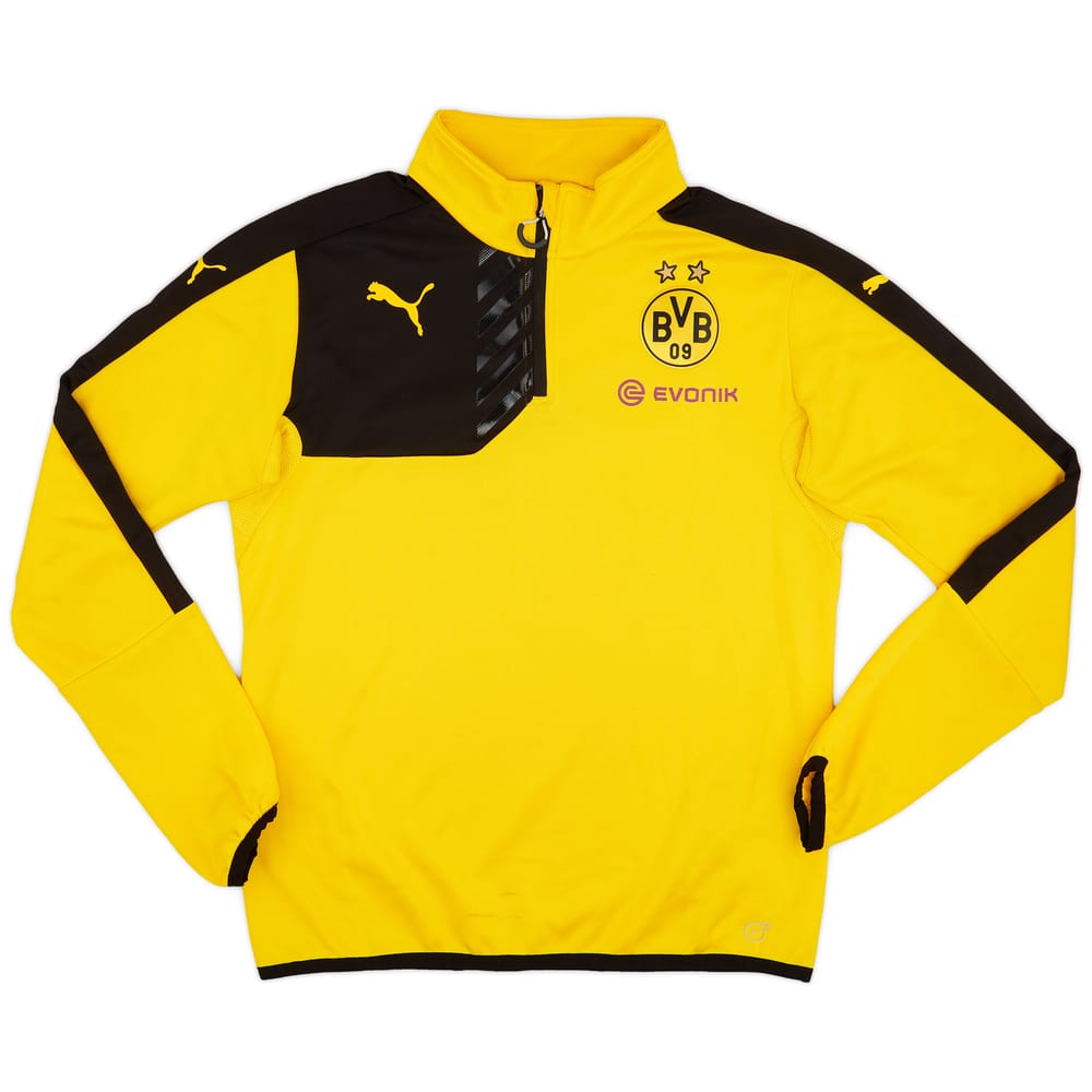 2015-16 Borussia Dortmund Puma 1/4 Zip Sweat Top - 8/10 - (M)
