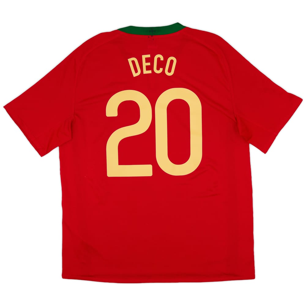 2008-10 Portugal Home Shirt Deco #20 - 8/10 - (L)