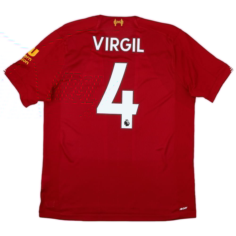 2019-20 Liverpool Home Shirt Virgil #4 - 8/10 - (M)