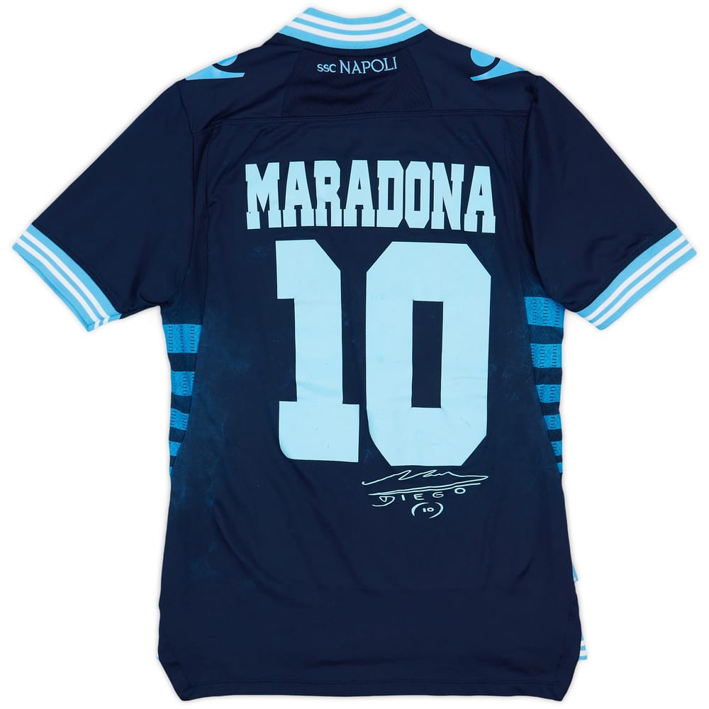 2012-13 Napoli 'Signed' Away Shirt Maradona #10 - 5/10 - (S)
