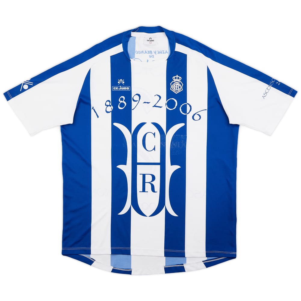 2005-06 Recreativo Huelva Special Promotion &#039;Ascenso 1º Divison&#039; Home Shirt Pasion #12 - 7/10 - (XL)