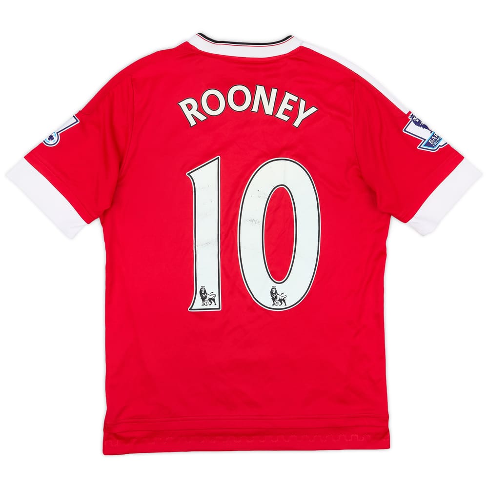 2015-16 Manchester United Home Shirt Rooney #10 - 6/10 - (XL.Boys)