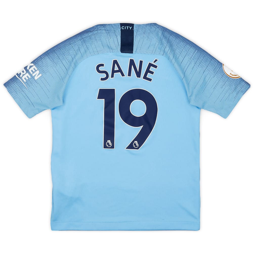 2018-19 Manchester City Home Shirt Sane #19 - 9/10 - (M.Boys)