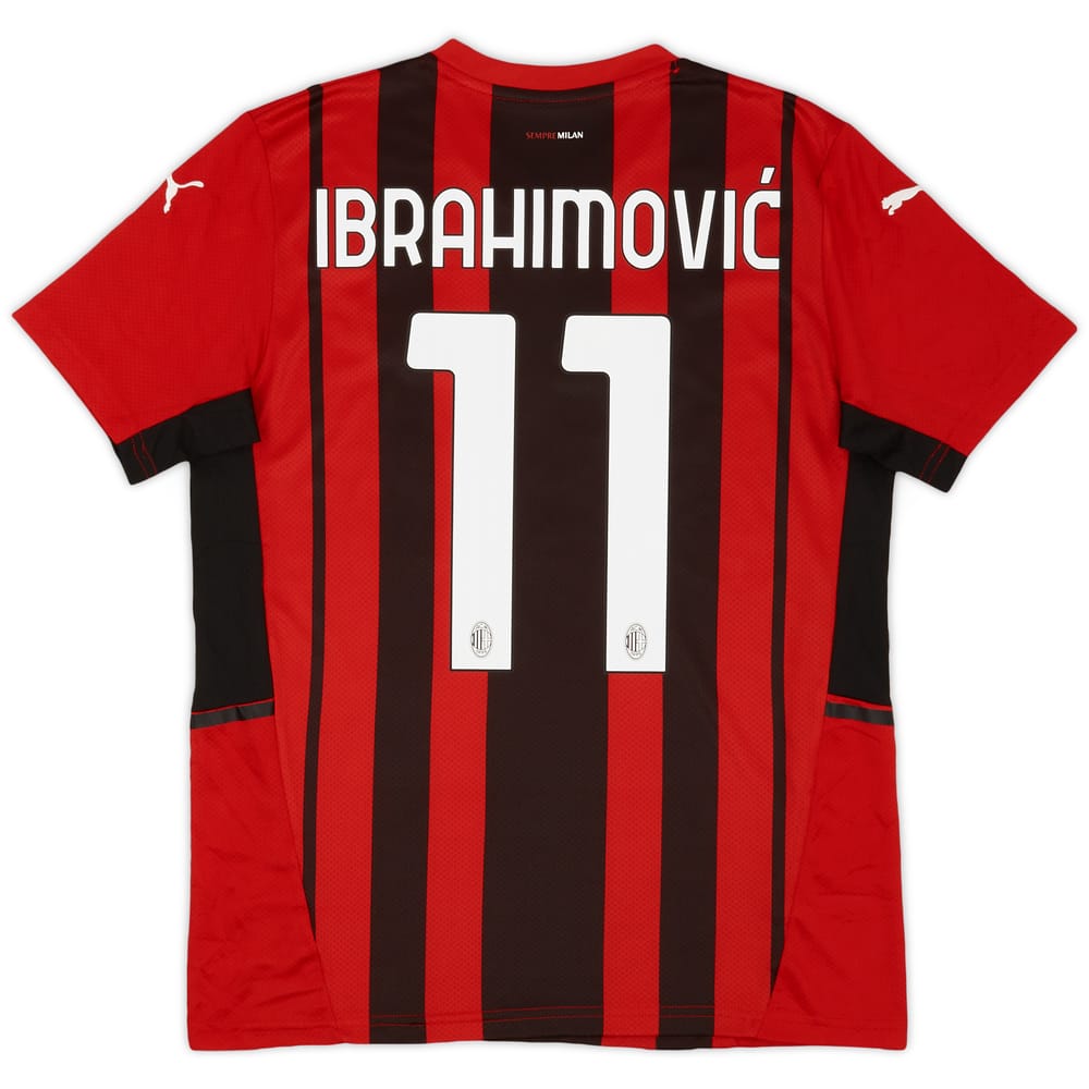 2021-22 AC Milan Home Shirt Ibrahimovic #11 - 9/10 - (M)