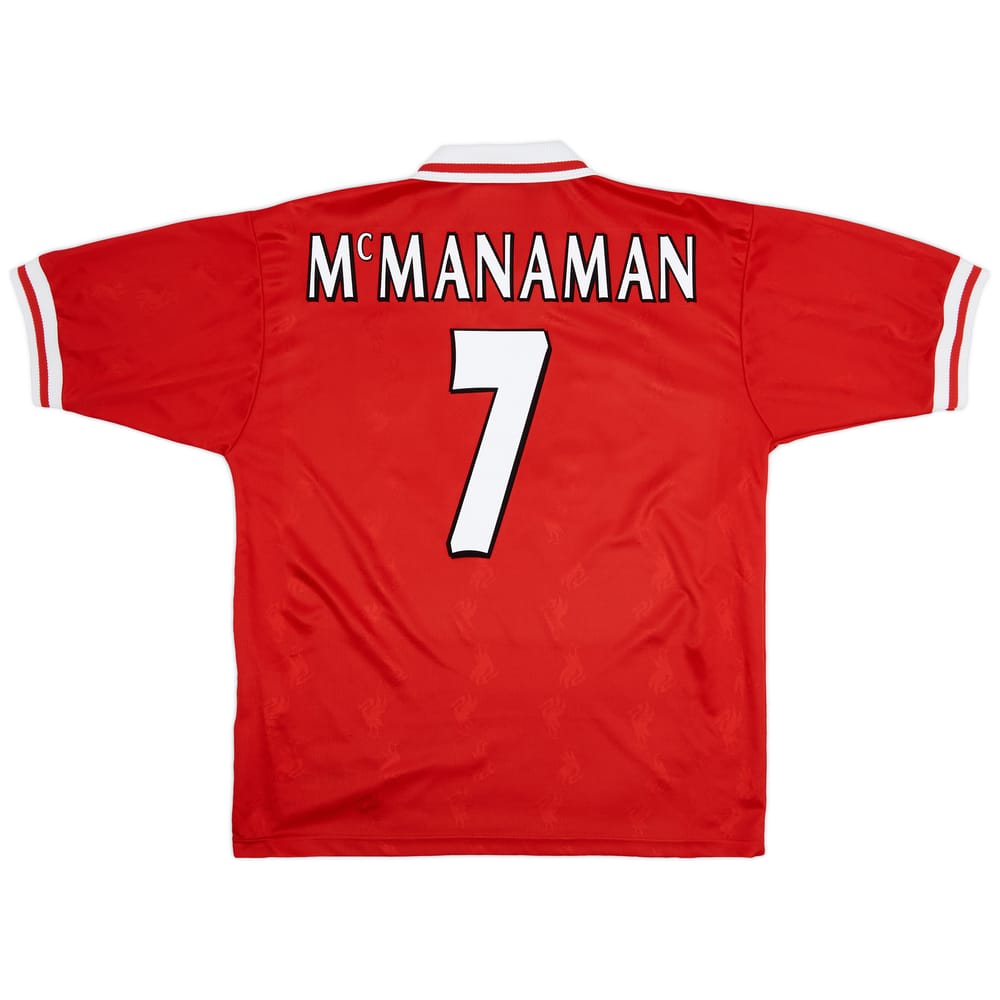1996-98 Liverpool Home Shirt McManaman #7 - 8/10 - (L)