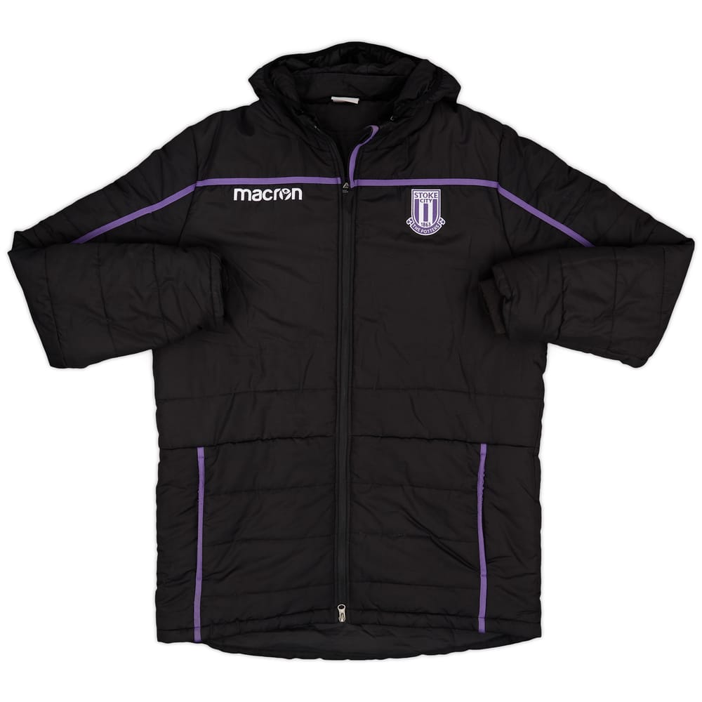 2018-19 Stoke City Macron Hooded Padded Bench Coat - 5/10 - (XL)