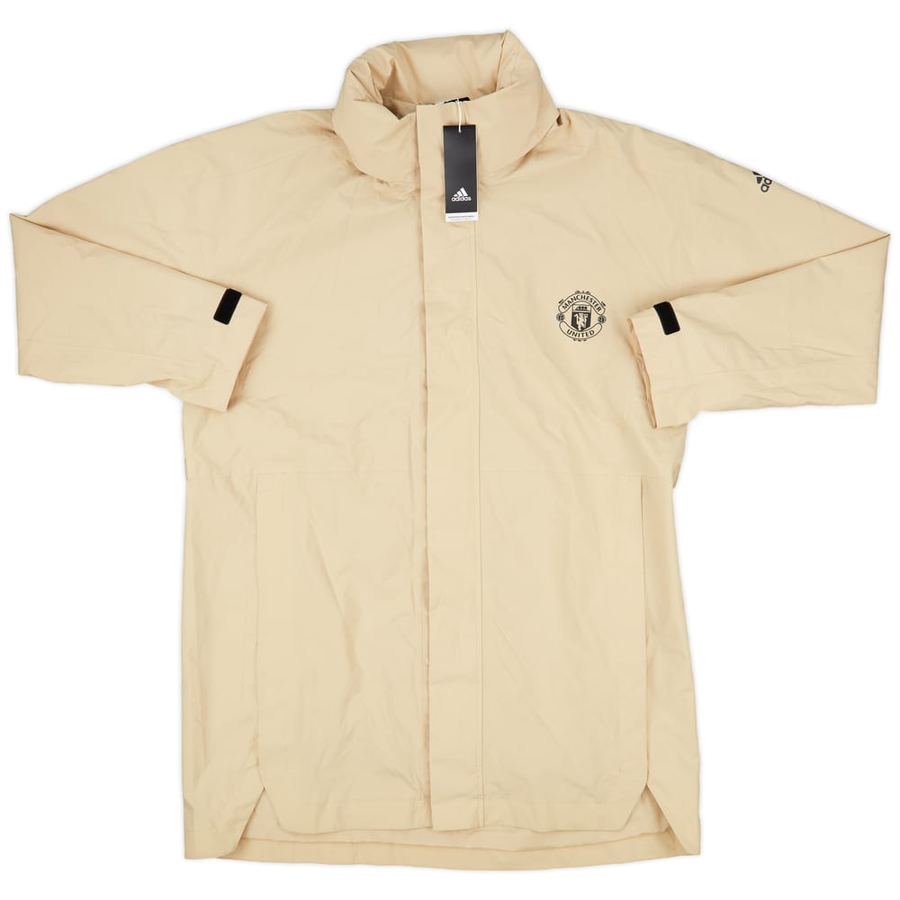 2019-20 Manchester United adidas Hooded Bench Coat (L)
