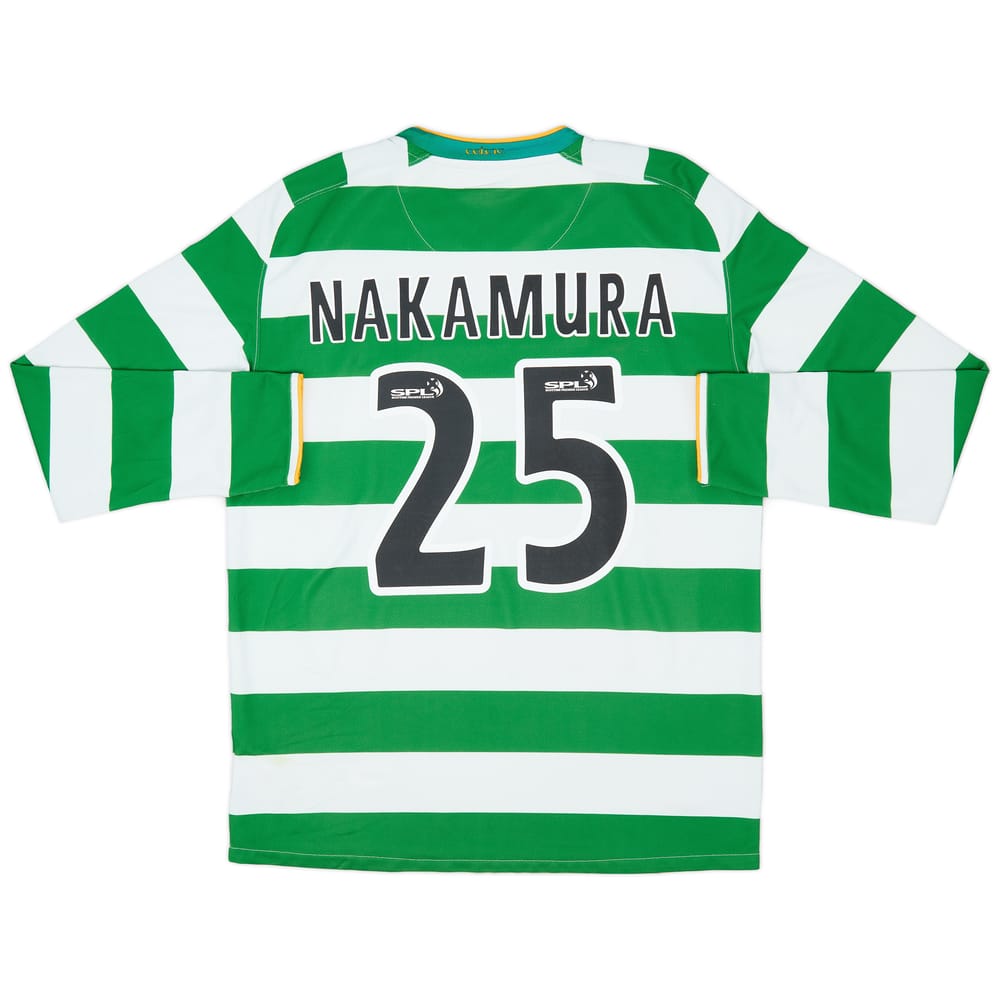 2008-10 Celtic Home Shirt L/S Nakamura #25 - 5/10 - (M)