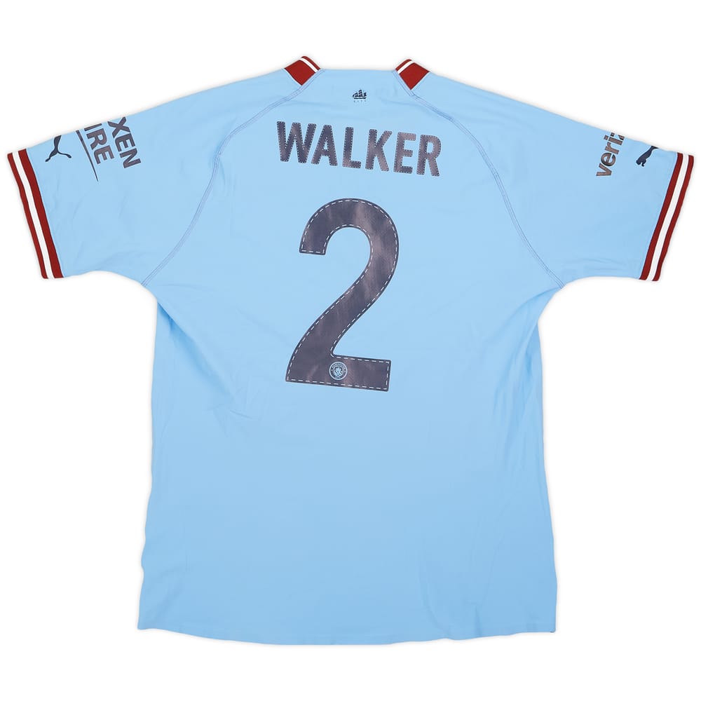 2022-23 Manchester City Match Worn Home Shirt Walker #2