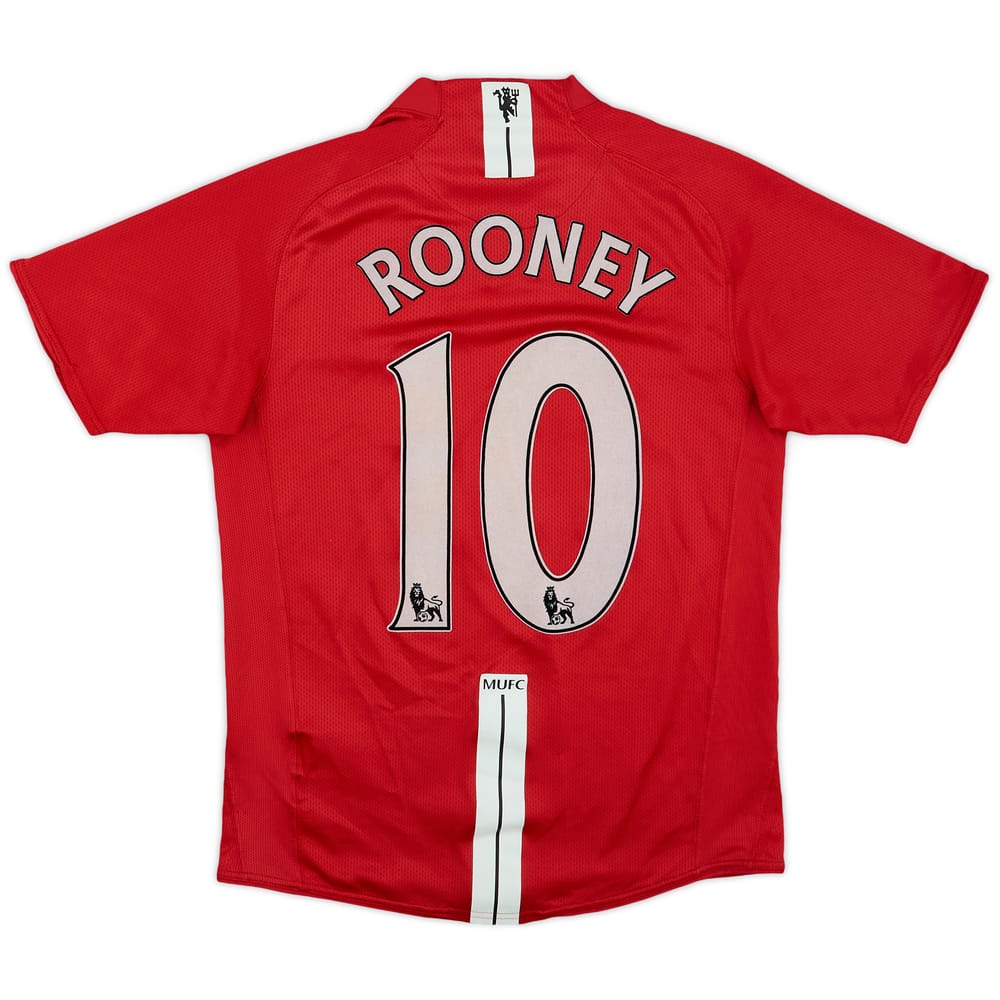 2007-09 Manchester United Home Shirt Rooney #10 - 7/10 - (S)