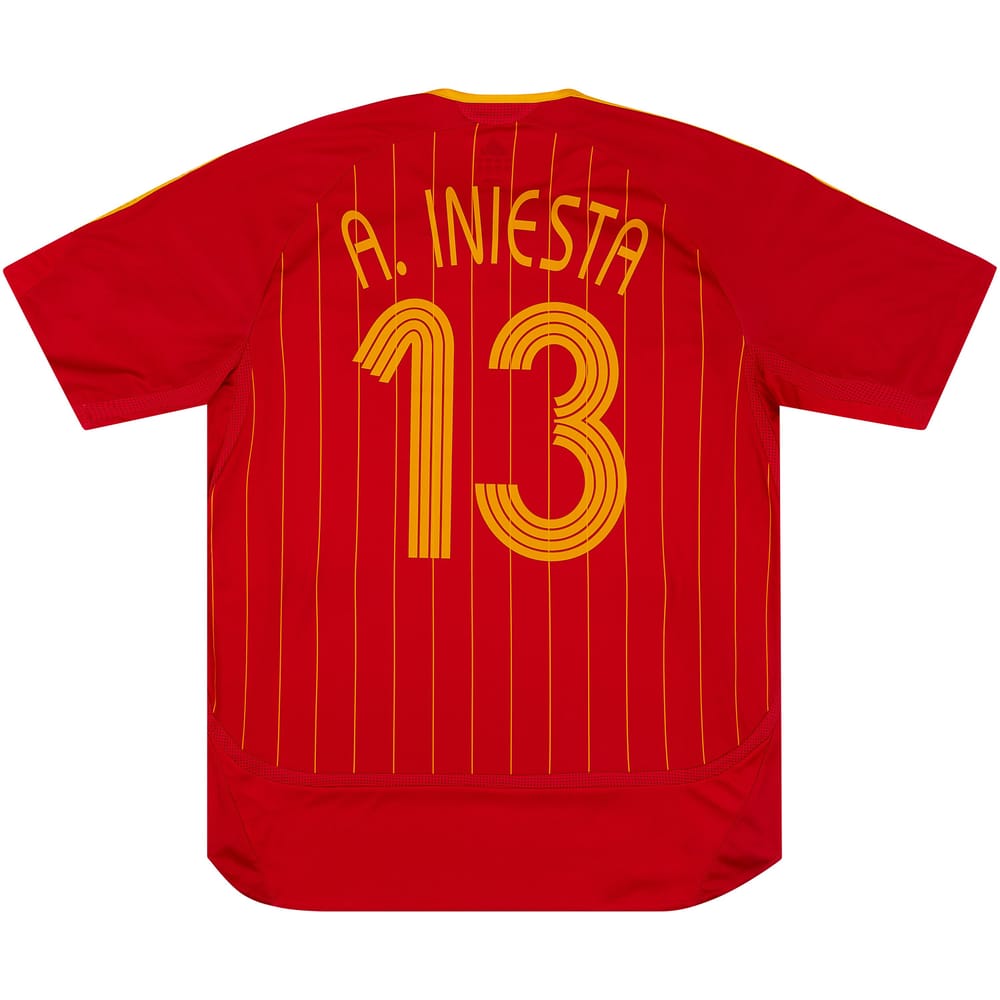 2006-08 Spain Home Shirt A.Iniesta #13