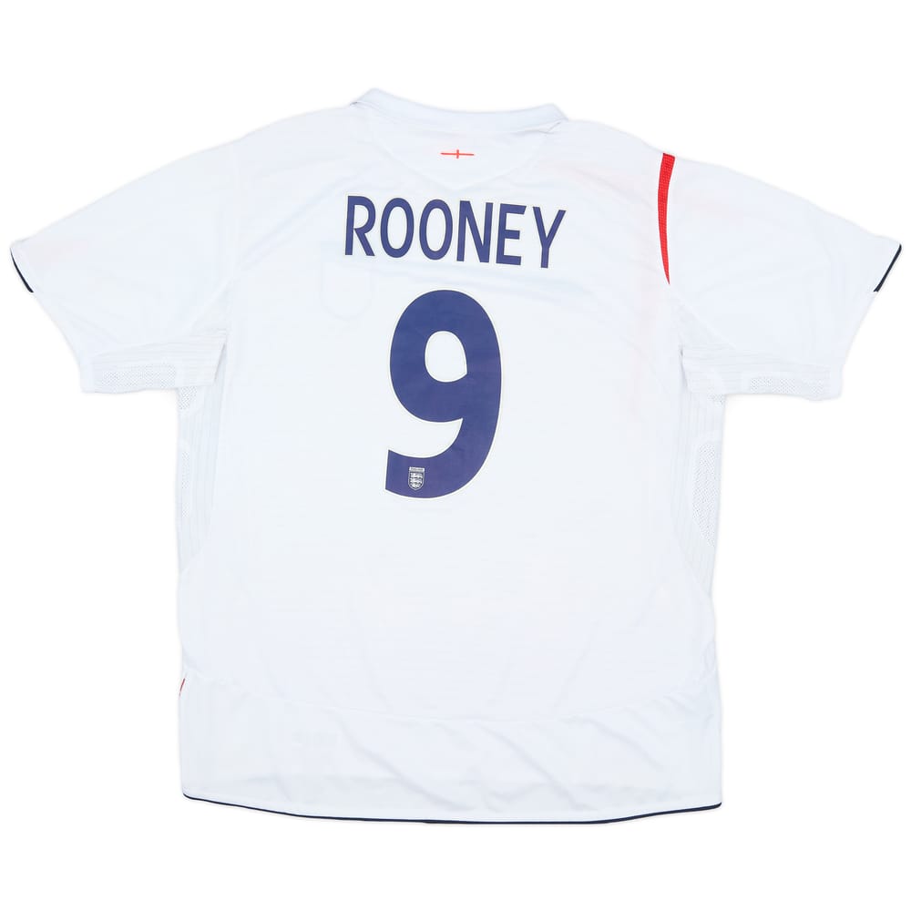2005-07 England Home Shirt Rooney #9 - 7/10 - (XL)